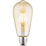 Edison - Vintage E27 LED Filament Lichtbron - Amberglas - 6W - 660Lm
