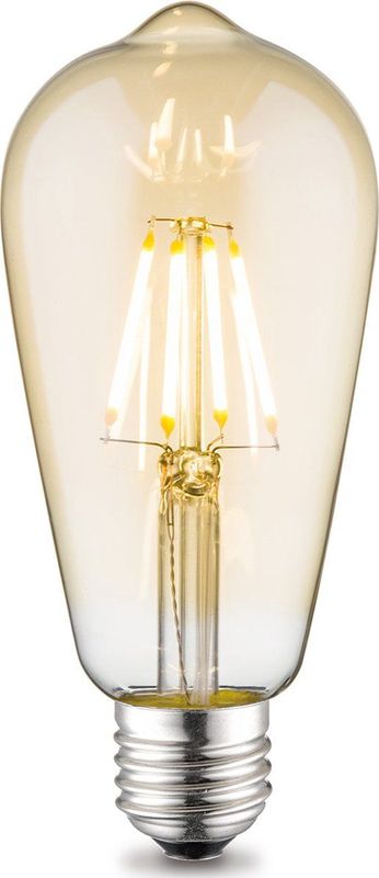 Edison - Vintage E27 LED Filament Lichtbron - Amberglas - 6W - 660Lm
