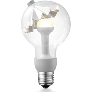 Home Sweet Home - Design LED Lichtbron Move Me - Zilver - 8/8/13.7cm - G80 Umbrella LED lamp - Met verstelbare diffuser - 3W 220lm 2700K - warm wit licht - geschikt voor E27 fitting