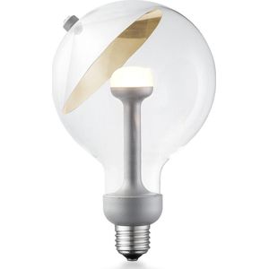 Home Sweet Home - Design LED Lichtbron Move Me - Zilver - 12/12/18.6cm - G120 Cone LED lamp - Met verstelbare diffuser - Dimbaar - 5W 400lm 2700K - warm wit licht - geschikt voor E27 fitting