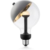 Home Sweet Home - Design LED Lichtbron Move Me - Zwart/Goud - 12/12/18.6cm - G120 Sphere LED lamp - Met verstelbare diffuser - Dimbaar - 5W 400lm 2700K - warm wit licht - geschikt voor E27 fitting