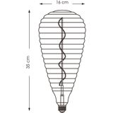 Home Sweet Home - Edison Vintage E27 LED filament lichtbron Hive - Amber - 16/16/35cm - Spiraal - Retro LED lamp - Dimbaar - 4W 280lm 2700K - warm wit licht - geschikt voor E27 fitting