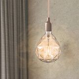 Home Sweet Home - Edison Vintage E27 LED filament lichtbron Globe - Amber - 15/15/22cm - G125 Deco - Retro LED lamp - Dimbaar - 4W 400lm 2700K - warm wit licht - geschikt voor E27 fitting
