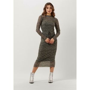 Catwalk Junkie Midi Jurk Dames - Dr Moss Flowers Mesh - Groen