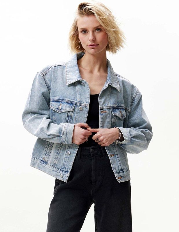 Catwalk Junkie - Martha - Spijkerjas - Lichtblauw - Losvallende Fit