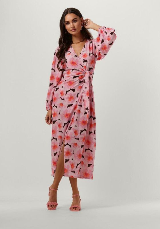 Catwalk Junkie - Dr Peony Wrap - Jurk - Roze - Viscose