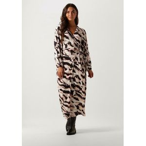 Catwalk Junkie Wikkeljurk Yala met All Over Print Beige/Zwart