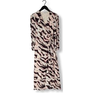 Catwalk Junkie Wikkeljurk Yala met All Over Print Beige/Zwart