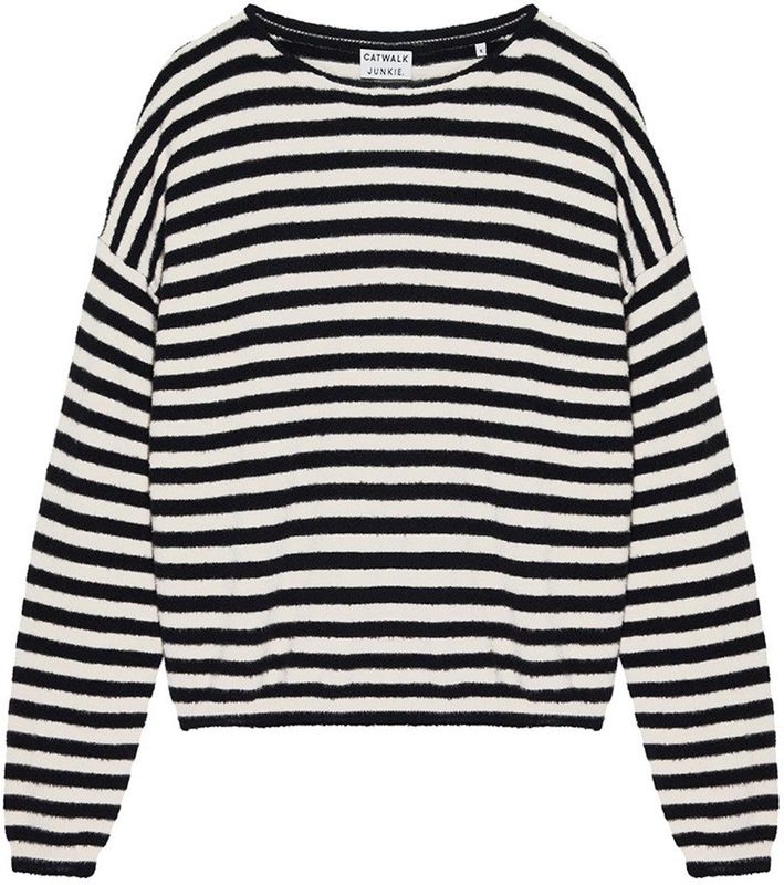 Catwalk Junkie - KN Soft Stripe - Sweater - Zwart