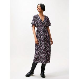Catwalk Junkie - Jerseyjurk - Bloemetjes Motief - Zwart - 100% Viscose