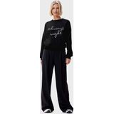 Catwalk Junkie dames O-hals sweater graphic always late zwart