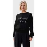 Catwalk Junkie dames O-hals sweater graphic always late zwart