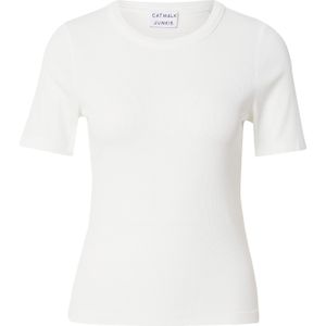Catwalk Junkie Ribbed Tee Tops T-shirts Dames - Shirt - Wit