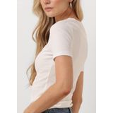 Catwalk Junkie Ribbed Tee Tops T-shirts Dames - Shirt - Wit