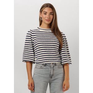 Catwalk Junkie - Puffy Sleeve Knit - Trui - Blauw/Wit - PU