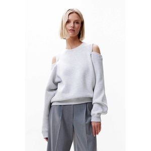 Catwalk Junkie - Relaxed Open Shoulder Sweater - Grijs - Dames - Sweater