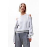 Catwalk Junkie - 2402031000 - Sweater - Grey Melange - Relaxed Open Shoulder