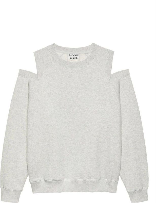 Catwalk Junkie - 2402031000 - Sweater - Grey Melange - Relaxed Open Shoulder