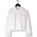 Catwalk Junkie - Cropped Button Up Blouse - Wit - Dames