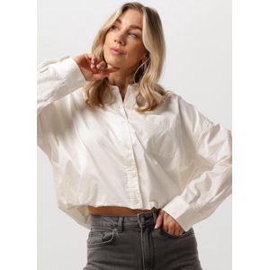 Catwalk Junkie - Cropped Button Up Blouse - Wit - Dames