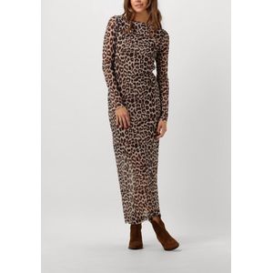 Cocktailjurk - Zwart - 90% Polyester 10% Elastaan - Dierenprint Lange Mouw