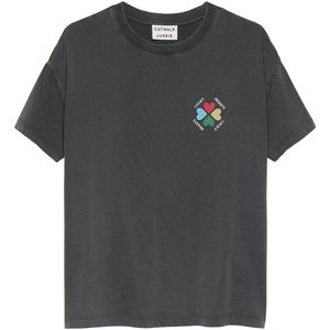 Catwalk Junkie Graphic Tshirt Tops & T-shirts Dames - Shirt - Grijs - Maat 38