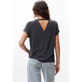 Catwalk Junkie - T-shirt - Donkergrijs - 2502010220 - Met Open Rug Detail