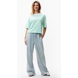 T-shirt - Island Green - Gestreept - Loose Fit - 100% Biologisch Katoen