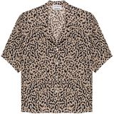 Catwalk Junkie - Leopard Blouse - Korte Mouwen - Relaxed Fit - 100% Viscose