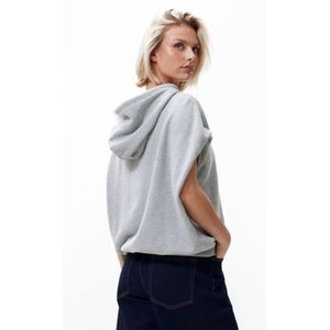 Sweater mouwloos met Hoodie Catwalk Junkie grijs mt S-36