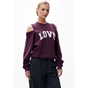 2503020608 - Graphic Sweater - Winetasting - Raglan met Open Schouders