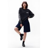 Catwalk Junkie - Loose Fit Graphic Long Sleeve - Washed Black - Dames