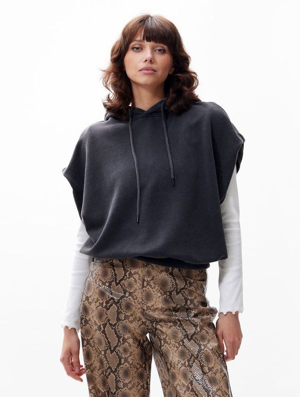 Catwalk Junkie - Sleeveless Sweater - Met Capuchon - Losvallend - 100% Biologisch Katoen