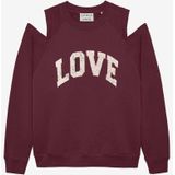 2503020608 - Graphic Sweater - Winetasting - Raglan met Open Schouders