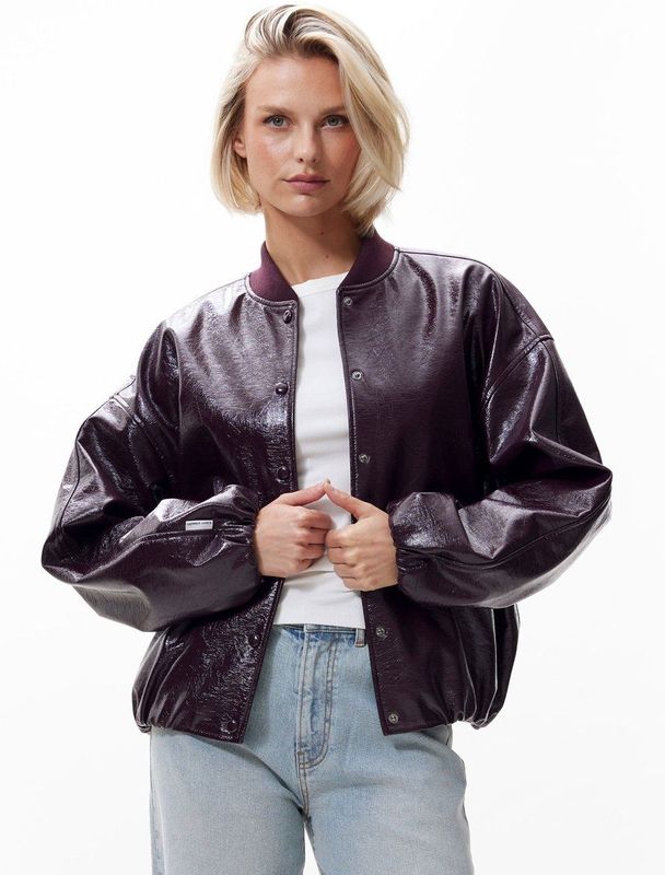 Catwalk Junkie Tuck In Varsity Jacket Dames - Jas - Bordeaux - Maat 34