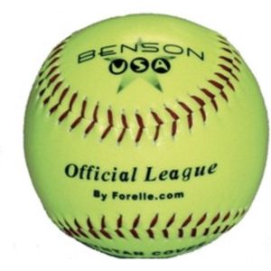 Benson - MLB - Softball - LGB12Y12 - Leren - Official Size - Wedstrijd Softbal - Geel - 12 inch