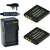 ChiliPower 2 x NP-50 accu's voor Fujifilm - Charger Kit + car-charger - UK version