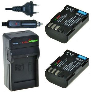 ChiliPower 2 x D-Li90 Accu's voor Pentax - Inclusief Oplader en Autolader