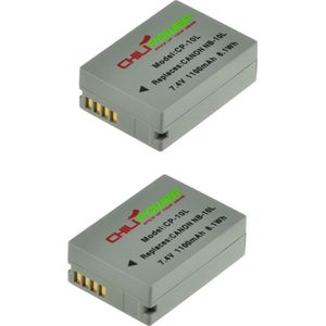 ChiliPower NB-10L accu voor Canon - 1100mAh - 2-Pack