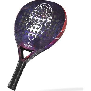 Matchu - Padel racket - Inclusief een draagtas - 100% 3K Carbon - Hard EVA Foam - 3D-Grip Technologie - 47x3,8 CM - 360 Gram - Voor Ervaren Spelers - Paars - (Gorilla)