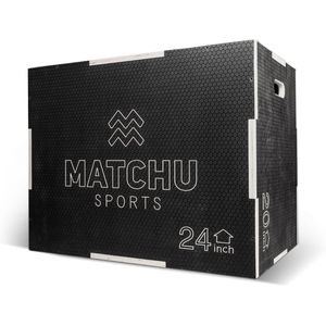 Matchu Sports - Plyo Box - Zwart - Met antislip - 20"" / 24"" / 30"" - Stevig hout