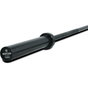 Matchu Sports -Olympic Barbell - 15 kg - Olympisch halterstang - 25,5mm grip - 450KG - Zwart