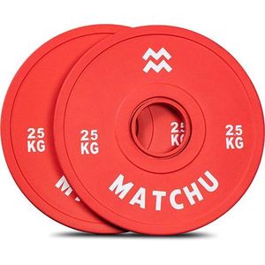 Matchu Sports - Fractional plates - Mini halterschijven - 2.5 KG - Rood - Set van 2 stuks