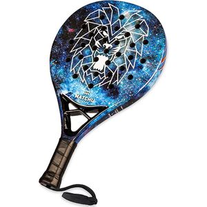 Matchu - Padel racket - Inclusief een draagtas - 100% Carbon Frame - Fiberglass Toplaag - Zacht EVA Foam - 3D-Grip Technologie - 38x2,6 CM - 260 Gram - Voor Kinderen (6-12 jaar) - Blauw - (Kids)