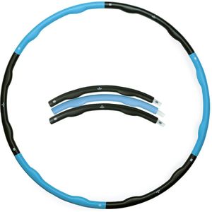 Matchu Sports - Fitness hoelahoep - Waist trainer - Hula hoop - Buikspieren - 2 KG - Ø 100 cm - Zwart / Blauw