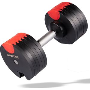 Matchu Sports Verstelbare dumbbell - Zwart/rood