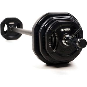 Matchu Sports - Aerobic pump set - 20kg - Pump set - Halterset - Halterstang - Metalen gewichten omhuld met rubber - Gewichten - Premium kwaliteit