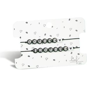Armbandjes zwart Double & Trouble