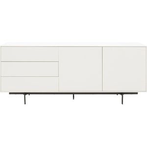 Goossens Dressoir Verona, 2 Deuren 3 Laden Wit