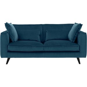 Goossens Bank Suite blauw, stof, 2,5-zits, elegant chic